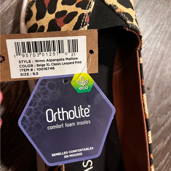 Women  (9.5) NWT TOMS Alpargata Mallow Beige XL Classic Leopard Print Shoes - Picture 8 of 10